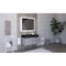 Castello Usa Amazon 36" Wall Mounted Gray Vanity With Black Top And Brushed Nickel Handles CB-MC-36G-BN-2056L-BL - alternate 6
